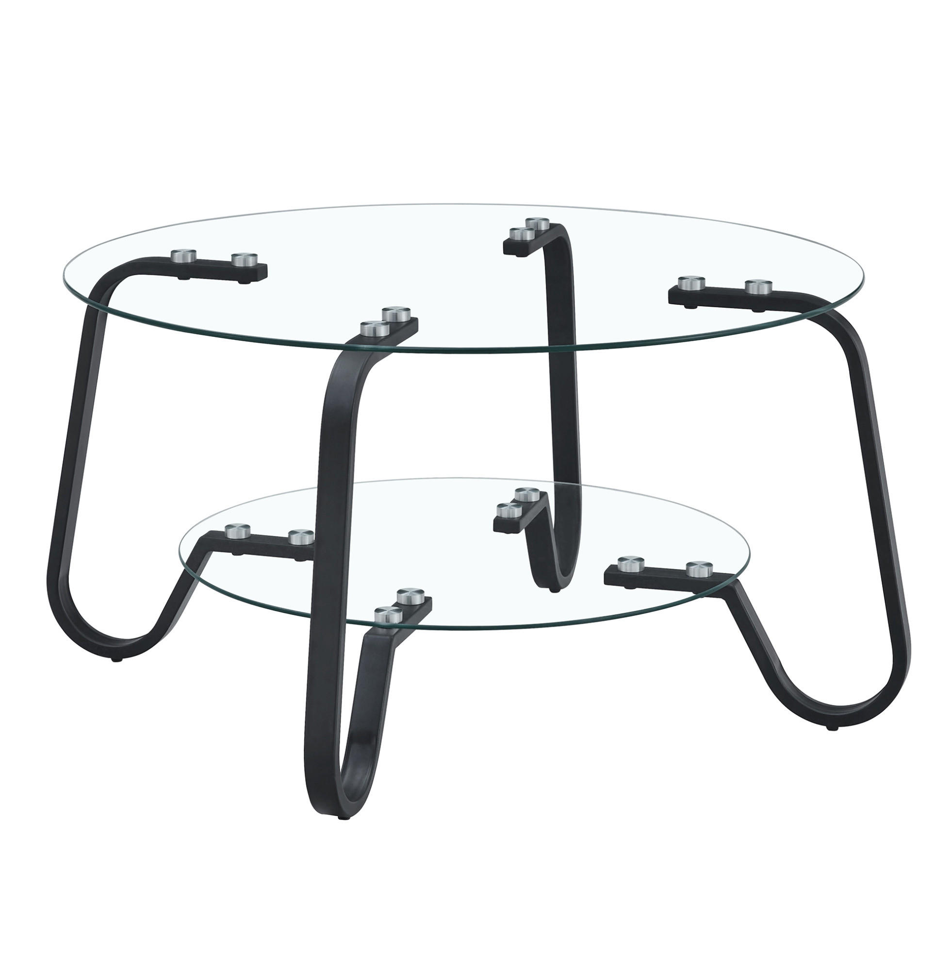 Meubliv Couchtisch Schwarz 80x45x80 cm