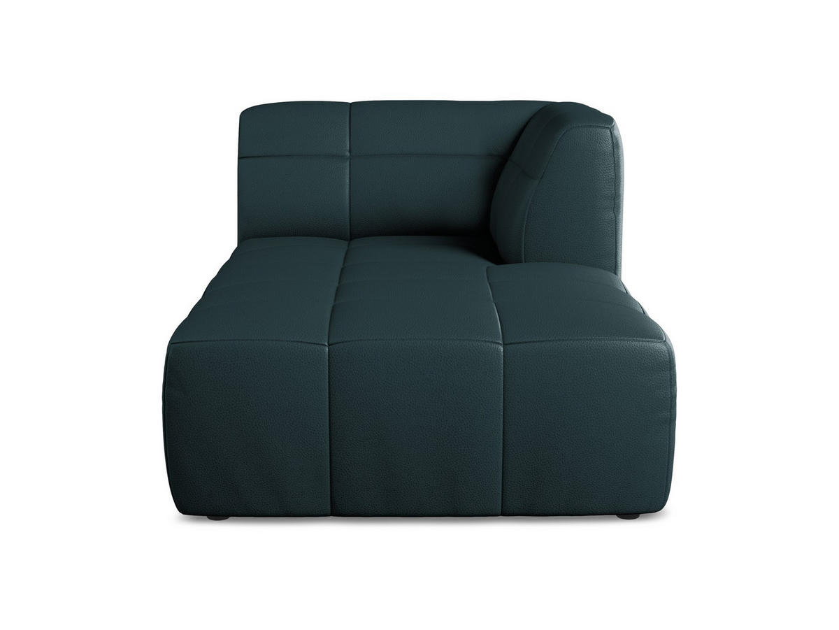 SOFAELEMENT Rechts Kunstleder Blau - Petrol/Schwarz, Holzwerkstoff/Kunststoff (101/77/175cm) - Makamii