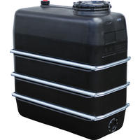 RAUMSPARTANK 1500 L schwarz aus lebensmittelechten PE - Schwarz, Kunststoff (72/164/156cm) - GRAF