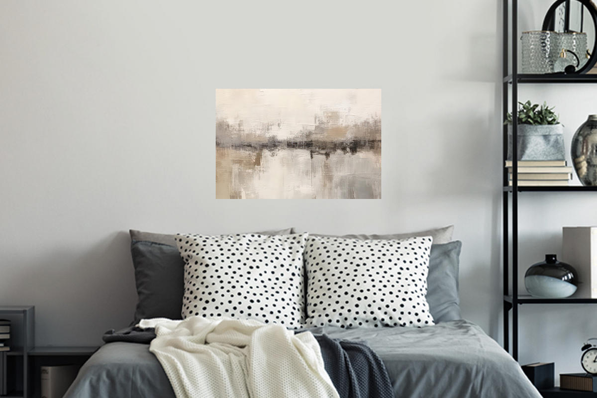 WANDTATTOO Moderne Kunst - Abstrakt - Beige 60x40 cm - Beige, Kunststoff (60/40/0.1cm) - MuchoWow