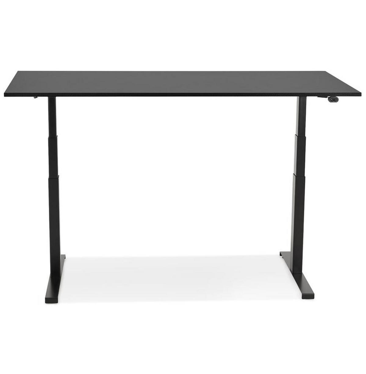 SCHREIBTISCH Höhenverstellbar Elektrisch Ergonomisch XARIX, Schwarz 140x70x127 cm - Schwarz, Holzwerkstoff/Metall (70/140/127cm) - KADIMA DESIGN