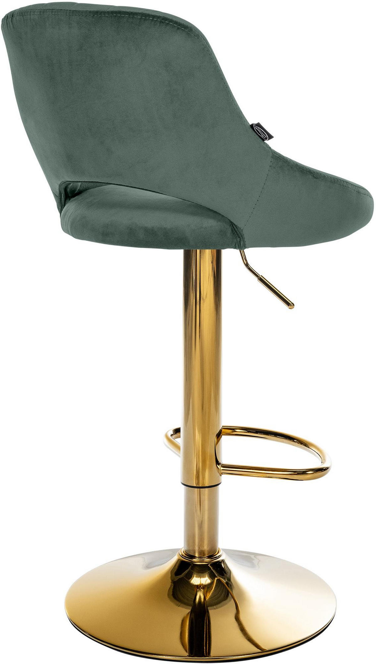 BARHOCKER 2 Samt Grün - Grün, Textil (47/85/48cm) - CLP