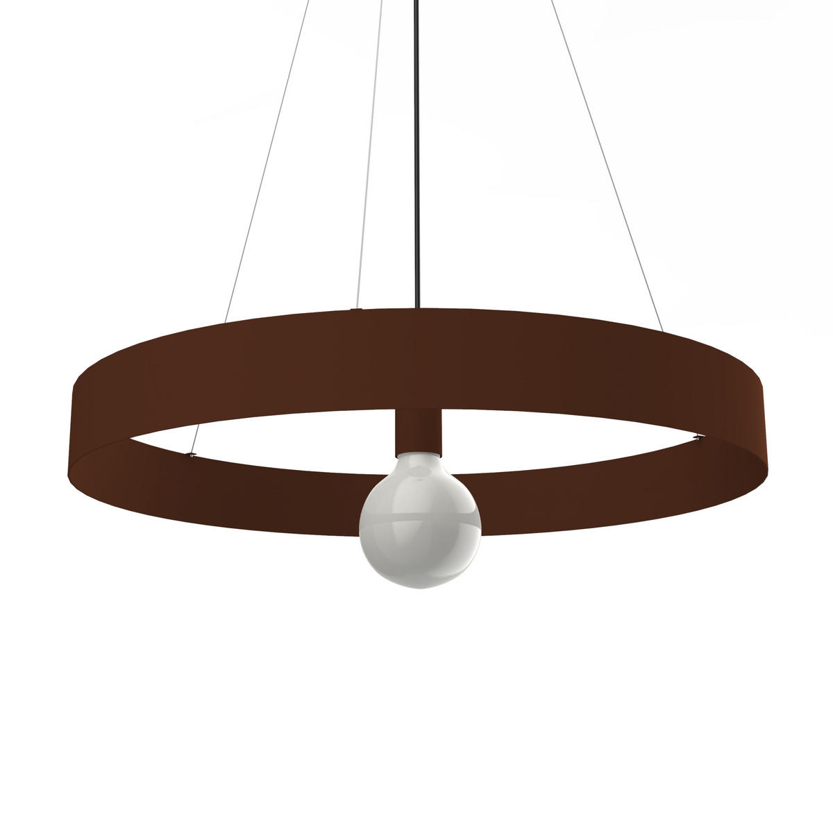 HÄNGELEUCHTE - Dunkelbraun, Metall (60/60/6cm) - Lumicom