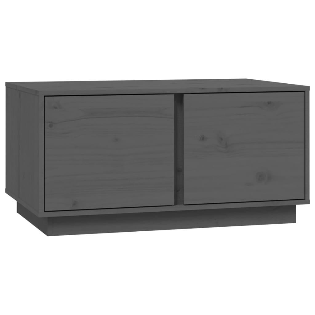 COUCHTISCH Grau 80x50x40 cm Massivholz Kiefer - Grau, Holz (80/50/40cm) - furnicato