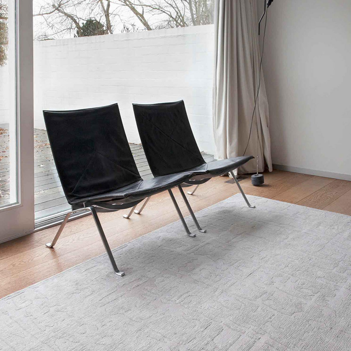 TEPPICH Tsingy Oyster Structures Baobab 80/150 cm - Grau, Textil (80/150cm) - Louis De Poortere