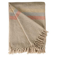 DECKE Unendlich 130x180 cm, 100% Baumwolle, Blau-Bernstein - Bernsteinfarben, Textil (130/180cm) - Au Maison