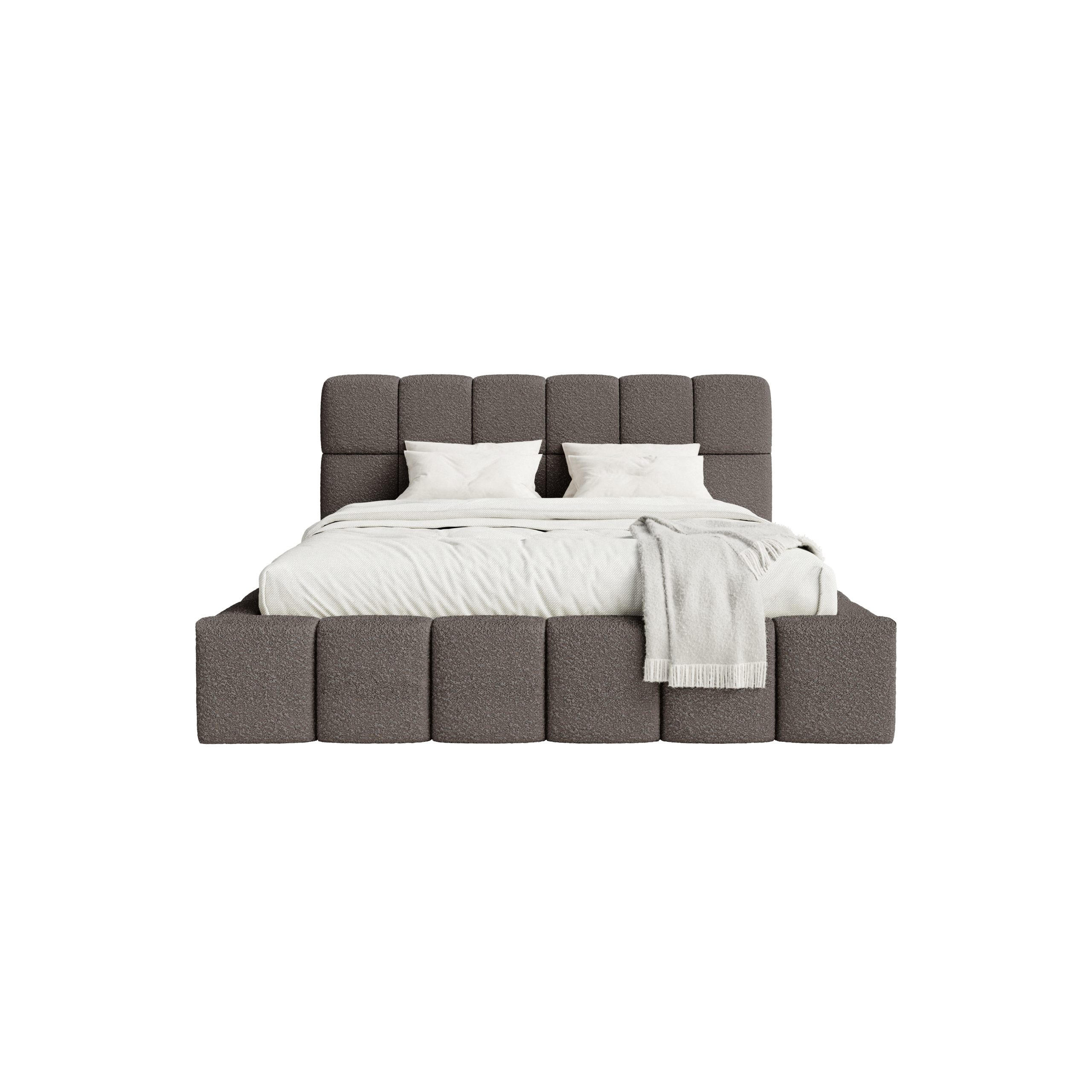 POLSTERBETT Lund 160x200 cm, Braun - Braun, Textil (160/200cm) - Fedve
