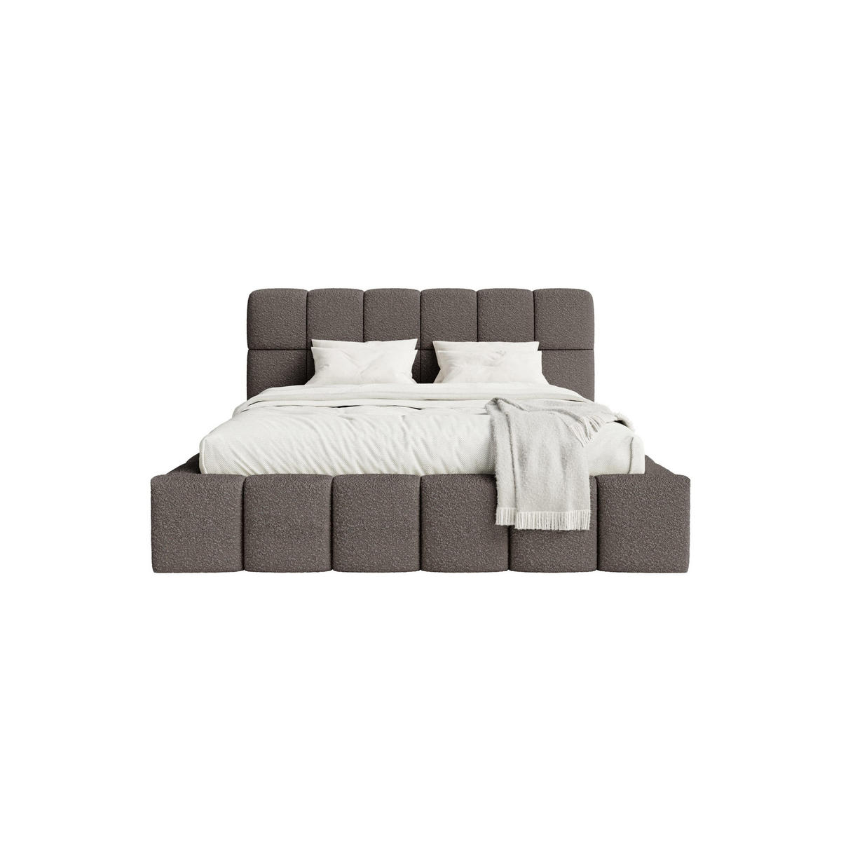 POLSTERBETT Lund 160x200 cm, Braun - Braun, Textil (160/200cm) - Fedve