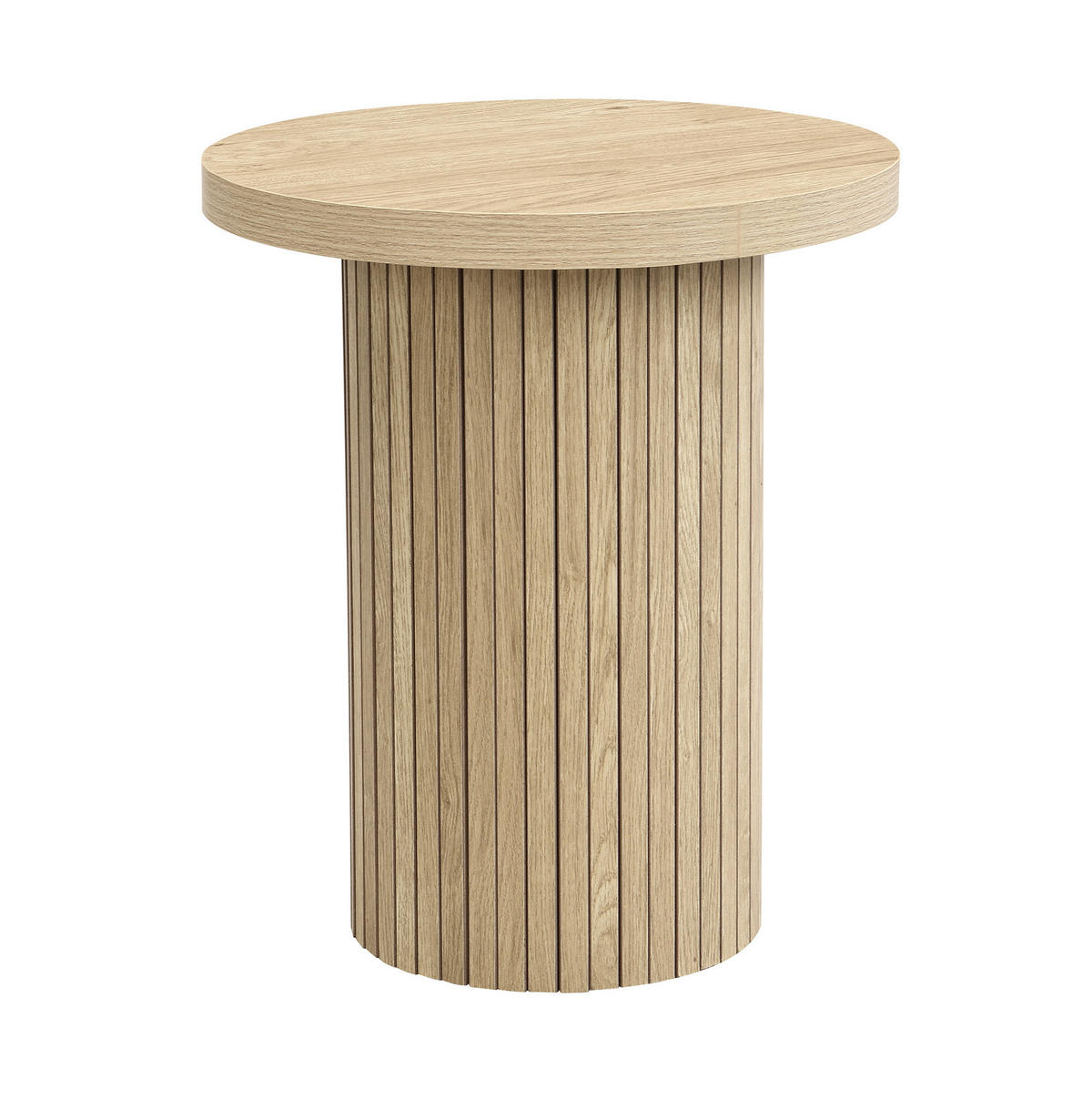 COUCHTISCH-SET 66/66/40 + 40/40/46 cm in Naturfarbe, rund und platzsparend - Naturfarben, Holzwerkstoff (66/66/40cm) - Flora Grace