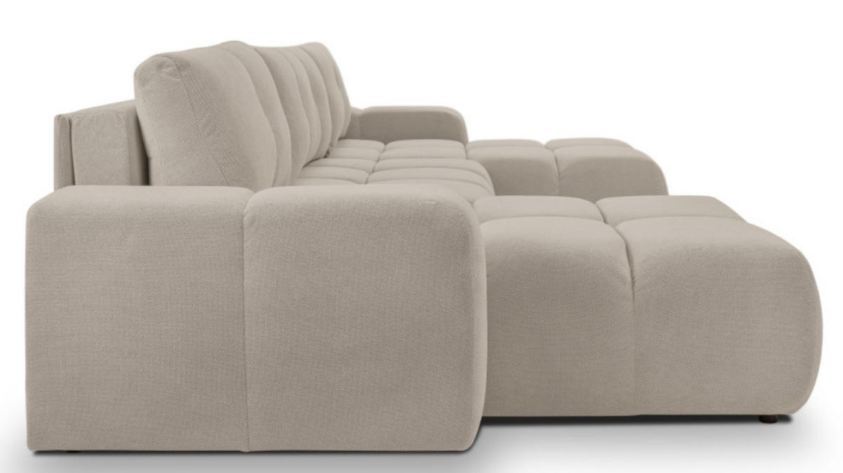 ECKSOFA Dunkelbeige Curio 11 Mit Schlaffunktion - Beige, Textil (359/177cm) - Sepro Meble