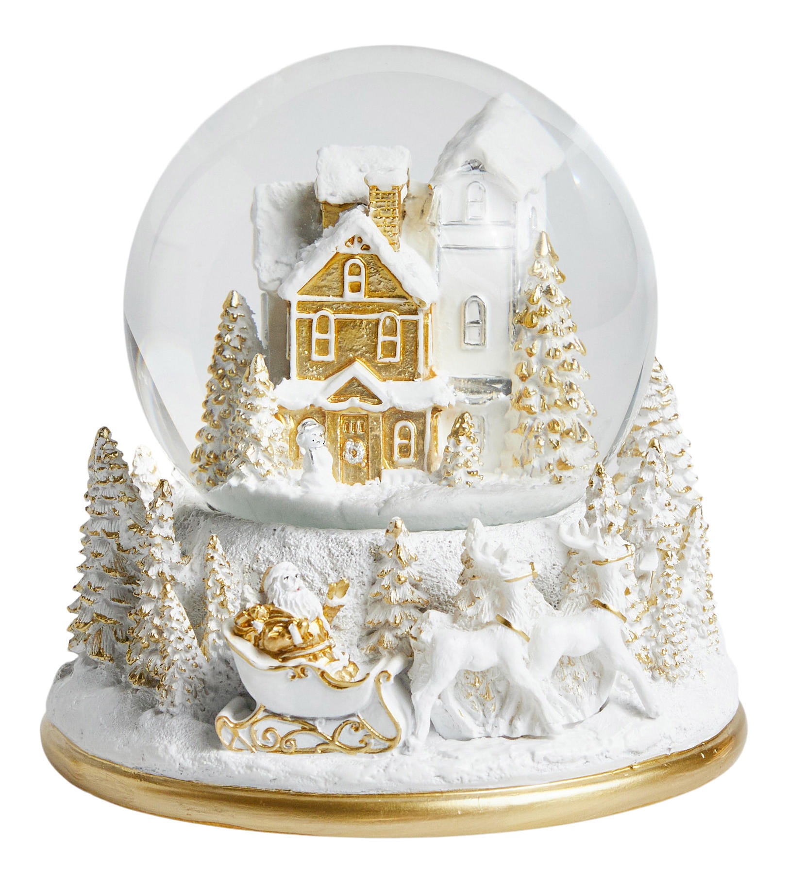 SCHNEEBALL Mit Spieluhr Mingle - Weiß, Glas (13/14/13cm) - home&you