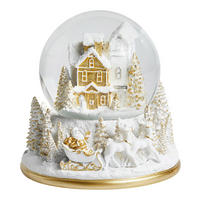 SCHNEEBALL Mit Spieluhr Mingle - Weiß, Glas (13/14/13cm) - home&you