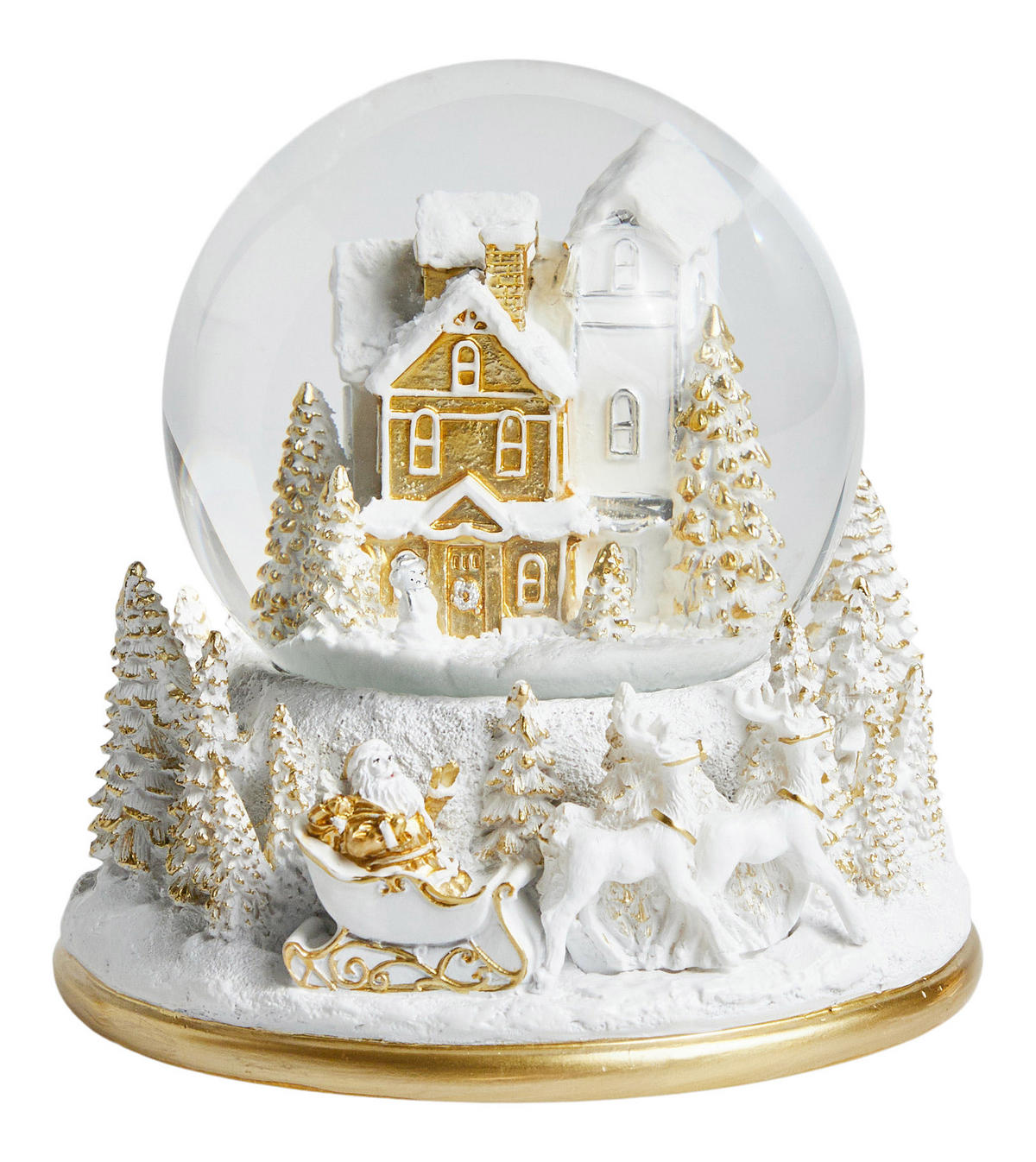 SCHNEEBALL Mit Spieluhr Mingle - Weiß, Glas (13/14/13cm) - home&you