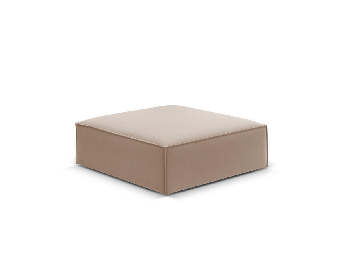 POUF Kaelle aus Samt beige - Beige, Textil (80/38/100cm) - Micadoni