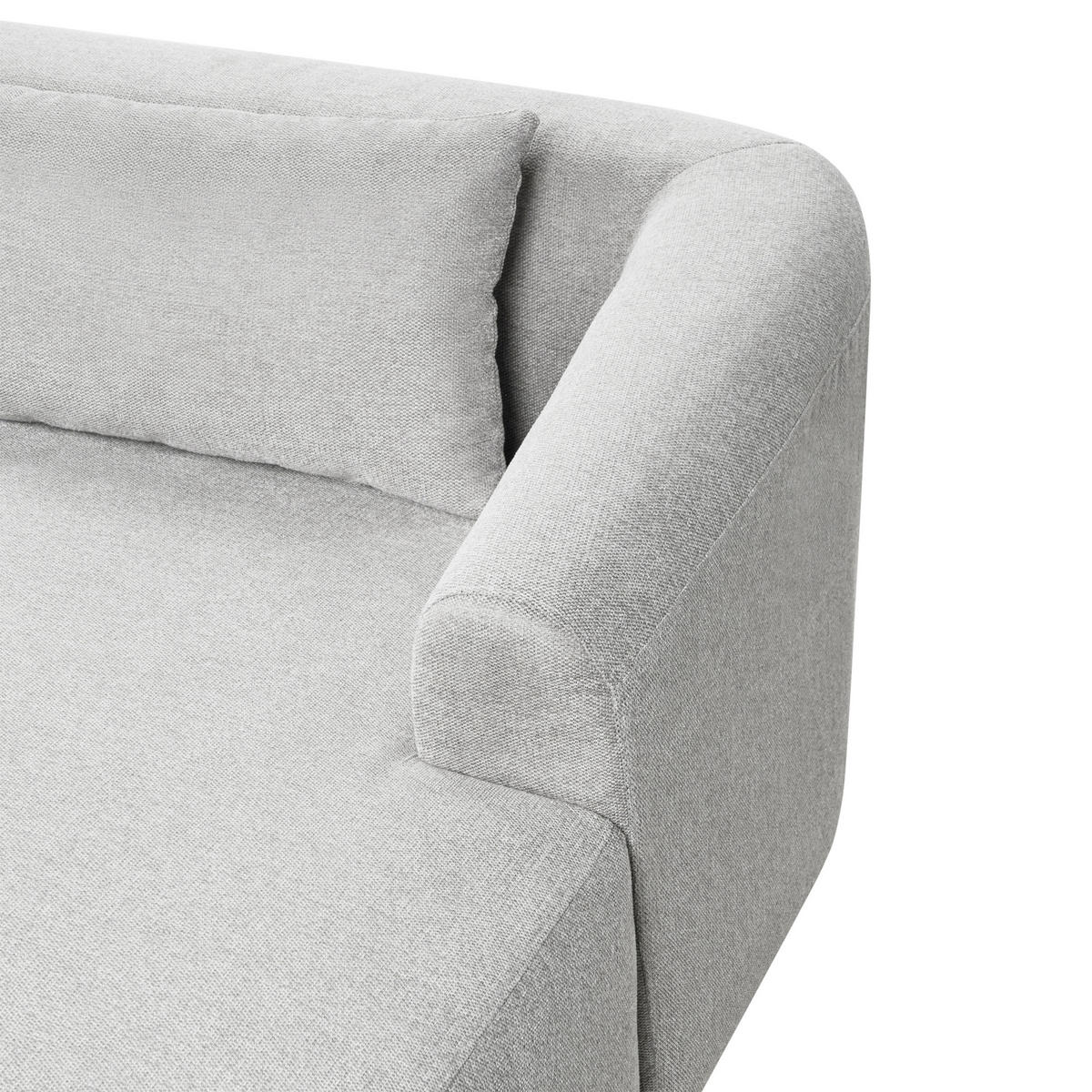 3-SITZER-ECKSOFA Stoff hellgrau linksseitig Svansele - Grau, Textil (278/174cm) - Beliani