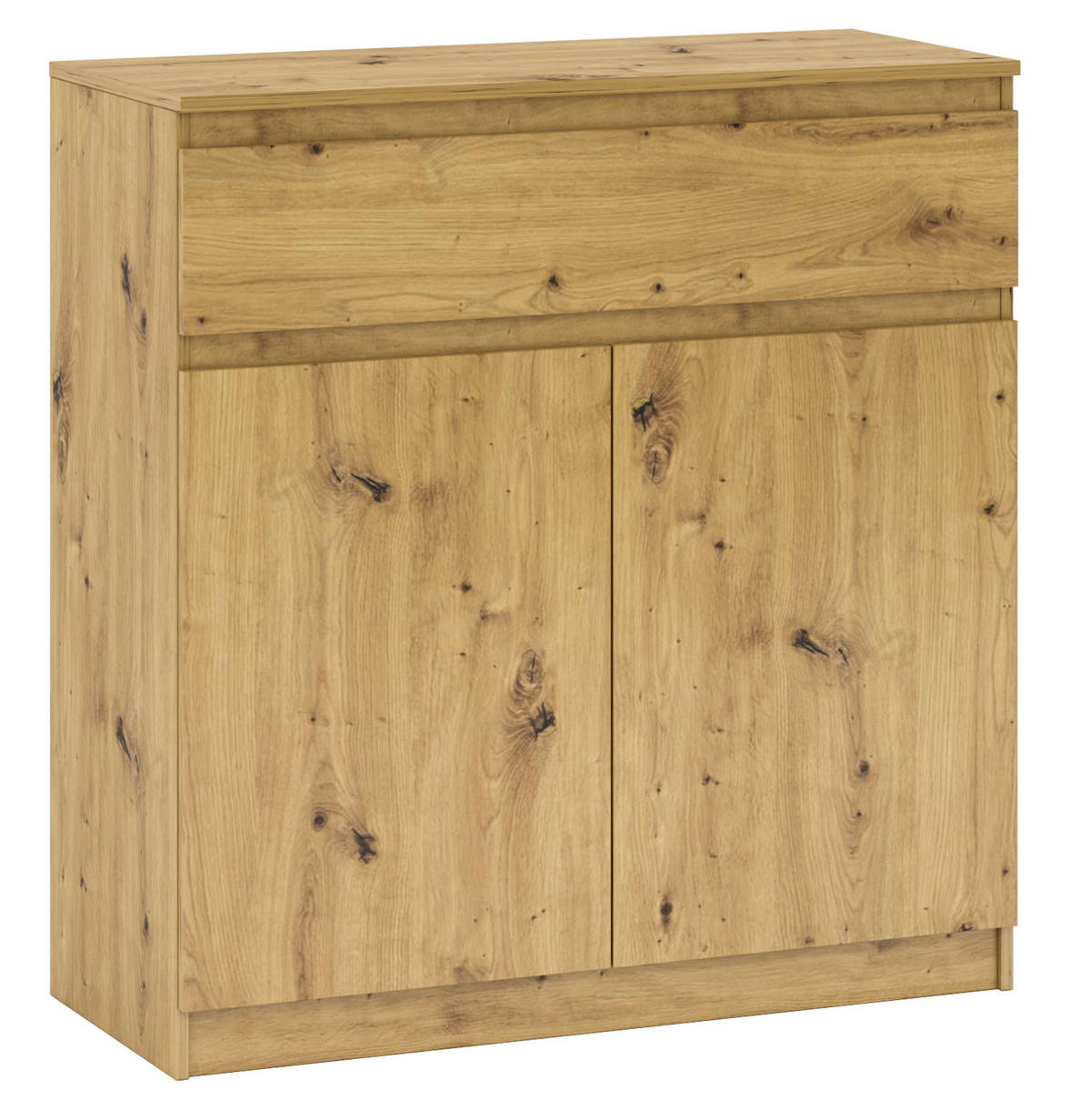 KOMMODE A23a Artisan Eiche 106 / 45 / 110 cm - Eiche Artisan/Braun, Holz/Holzwerkstoff (106/110/45cm) - Feldmann-Wohnen