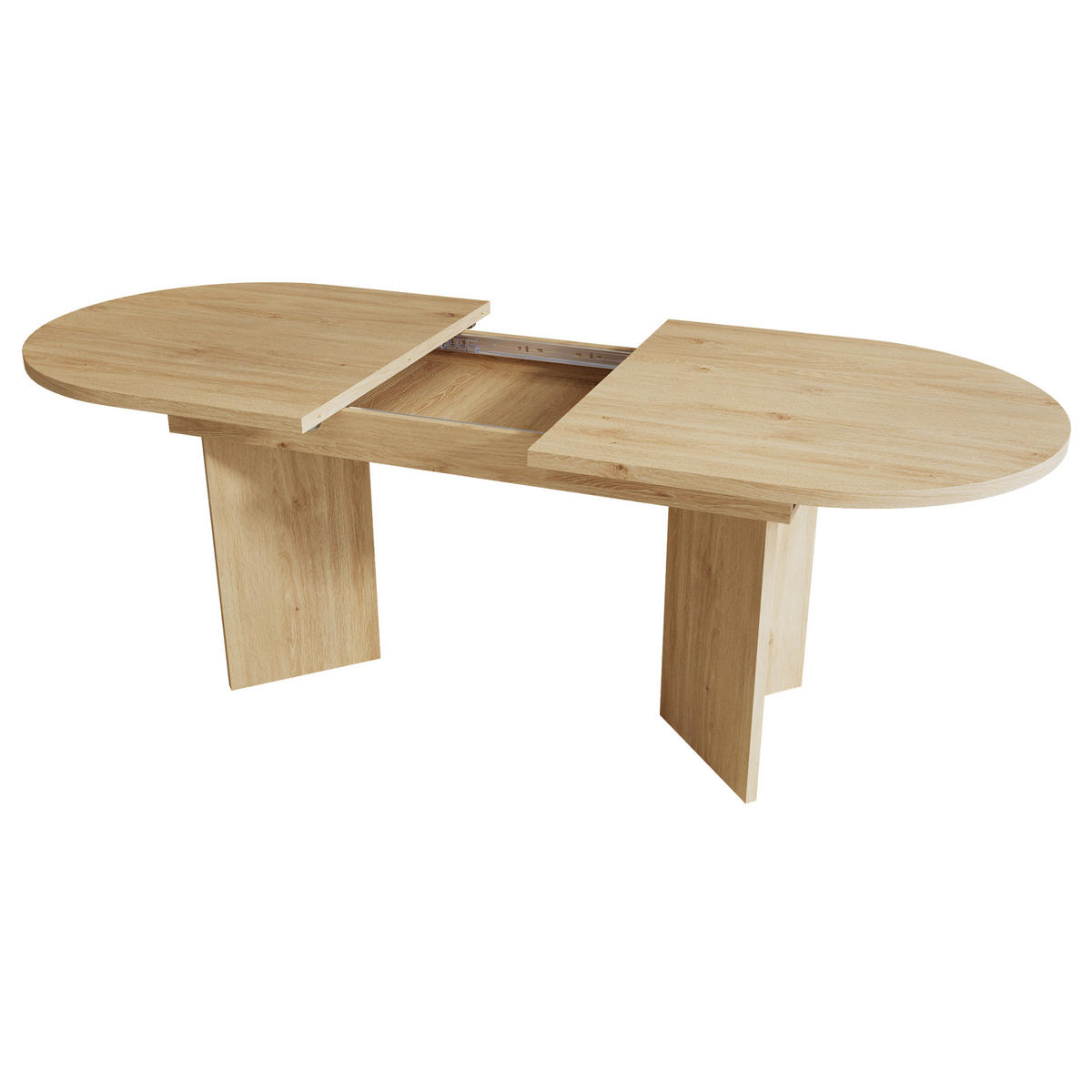 JEDÁLENSKÝ stôl 140/180/90 cm dubový dekor, rozkladací, MDF - farba duba, kompozitné drevo (180/90/75cm) - BEAOK