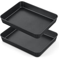 BACKBLECH 2er Set 31,8 x 24,8 x 5 cm - Schwarz, Metall (24.8/5/5cm)