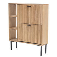 SCHUHSCHRANK Buchenholz Braun - Braun, Holz (80/97.5/23cm) - Nordlys