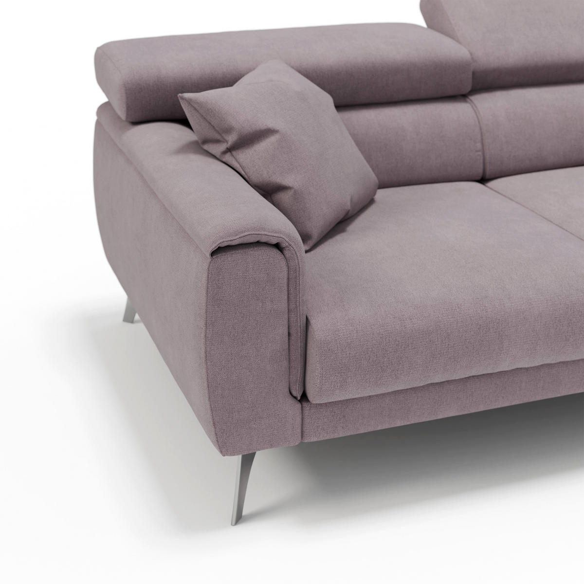 LINEARSOFA Caravaggio - Rosa, Textil (244/73/102cm) - Divani.store