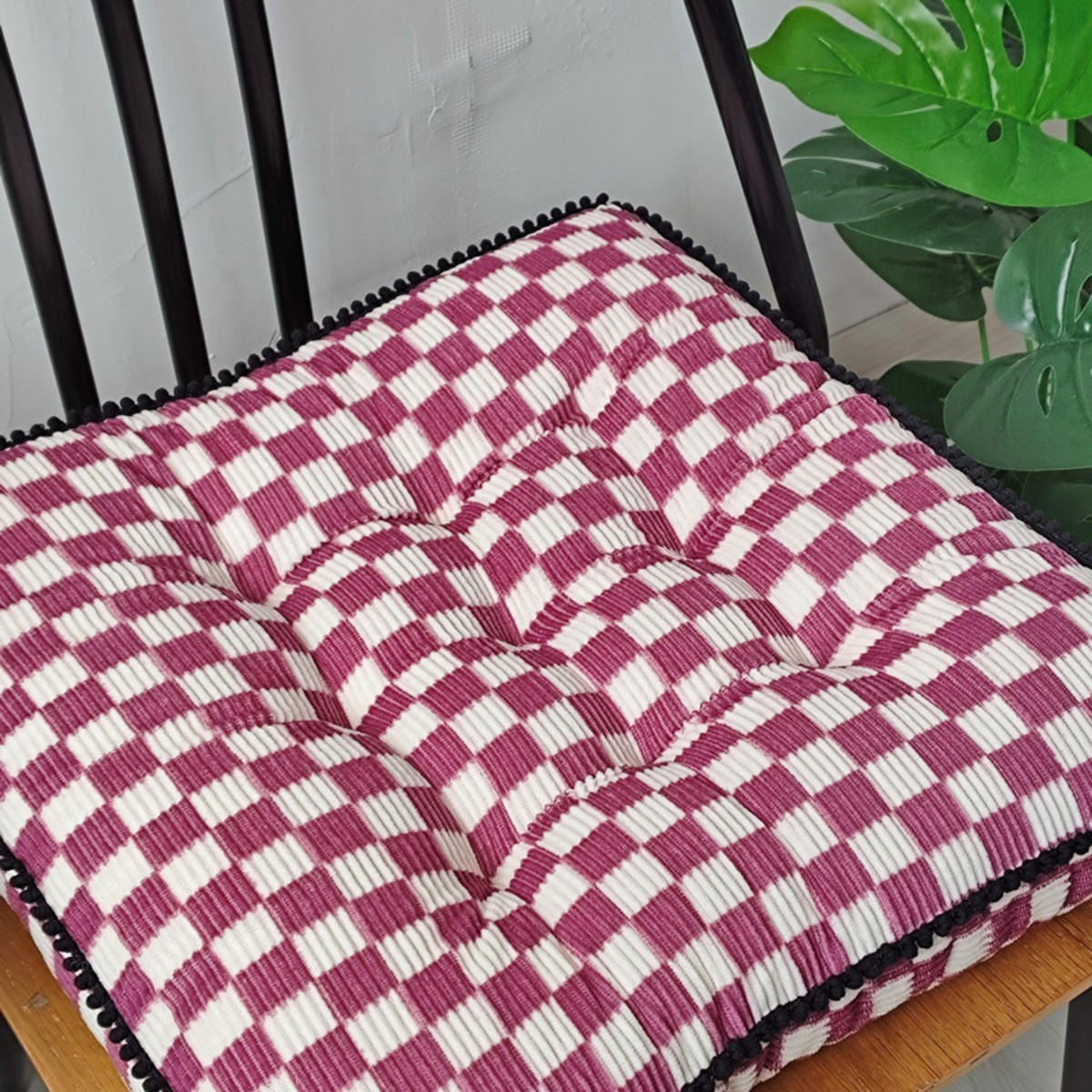 GARTENHOCKERAUFLAGE 42/42/9 cm - Lila, Textil (42/9/42cm) - Authentics