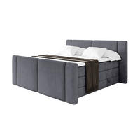 BOXSPRINGBETT mit Matratze H3/H4 - EVON KING Zanozek - 160x200 cm Dunkelgrau - Dunkelgrau, Holzwerkstoff (160/200cm) - ALTDECOR