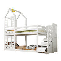 ETAGENBETT Weiß, 90/200 cm mit Stauraum und Schubladen - Weiß, Holz (90/200cm) - MIVRAY
