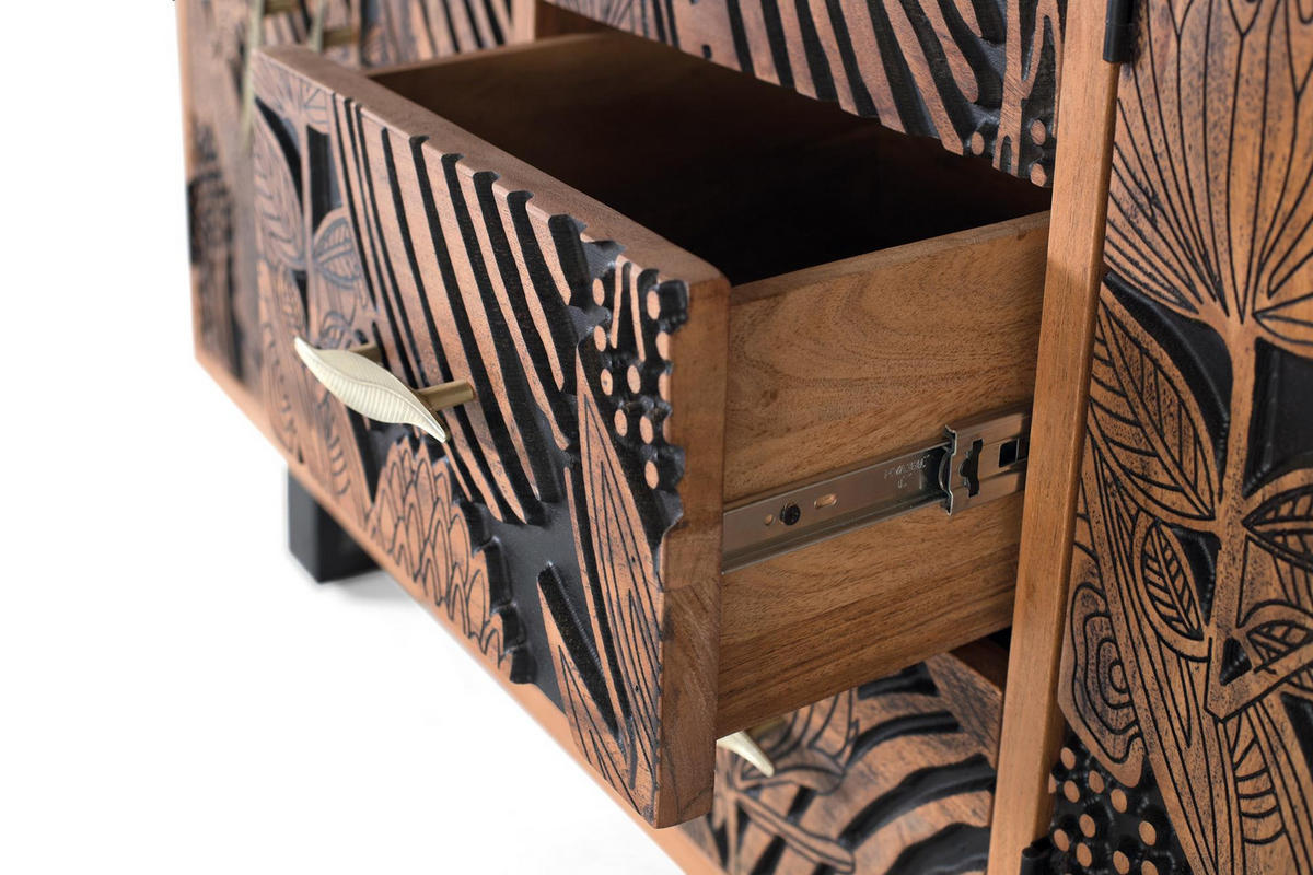 SIDEBOARD aus Akazienholz und Metall - Braun, Holz (45/81/175cm) - Giner y Colomer