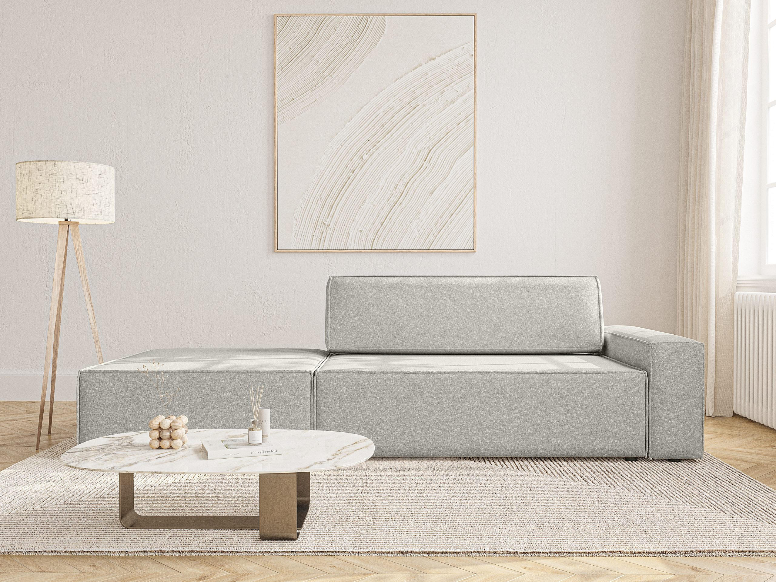 SCHLAFSOFA Lummo Si mit Schlaffunktion, Grau - Grau, Textil (263/70/100cm) - Fedve