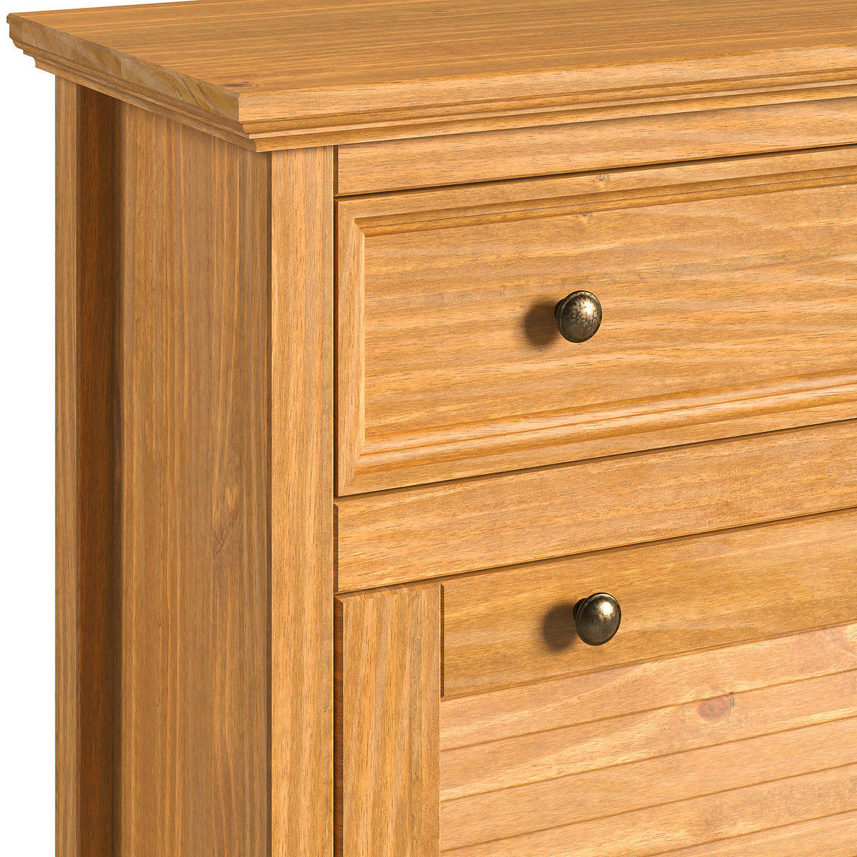 MASSIVER SCHUHKIPPER - Kiefer massiv - Kieferfarben, Holz/Metall (88/126/35cm) - home24