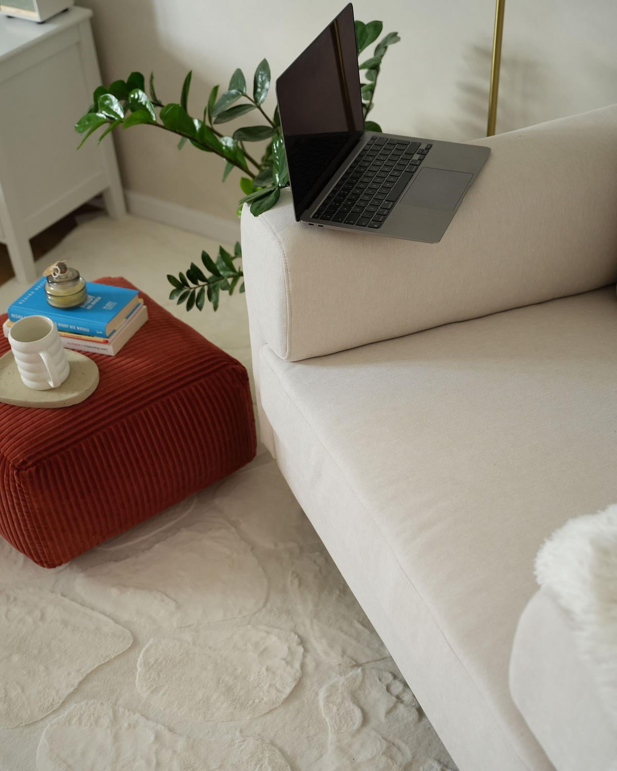 TEPPICH Cremeweiß 160/230 cm Kawi - Creme/Weiß, Textil (160/230cm) - Beliani