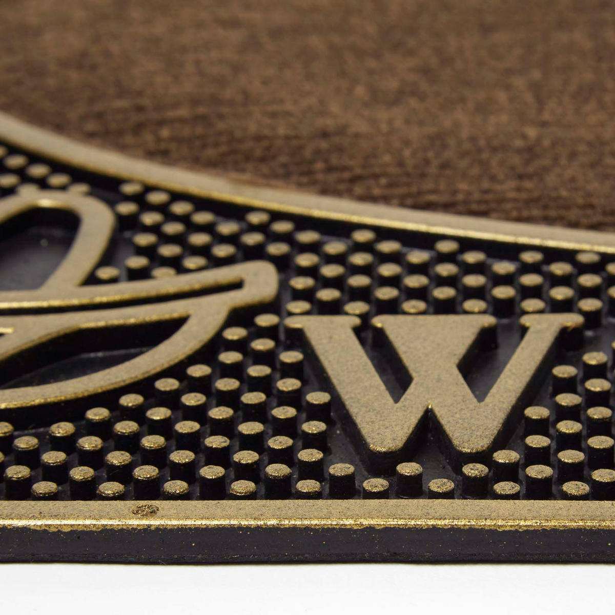 FUSSMATTE Welcome gold-braun 45/75 cm - Braun, Naturmaterialen (45/75cm) - Homescapes