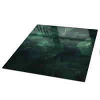 TISCHPLATTE 50x50 cm – Grünes Geheimnis - Weiß, Glas (0.4/50/50cm) - Wallfluent