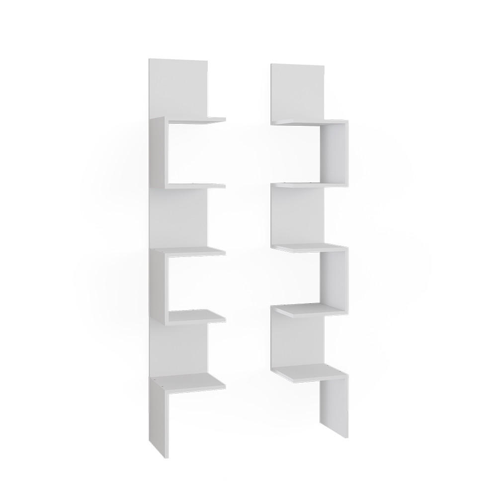 ECKREGAL Paolo Weiß 28 x 175.4 cm 2er Set - Weiß, Holzwerkstoff (28/175.4/28cm) - Vicco