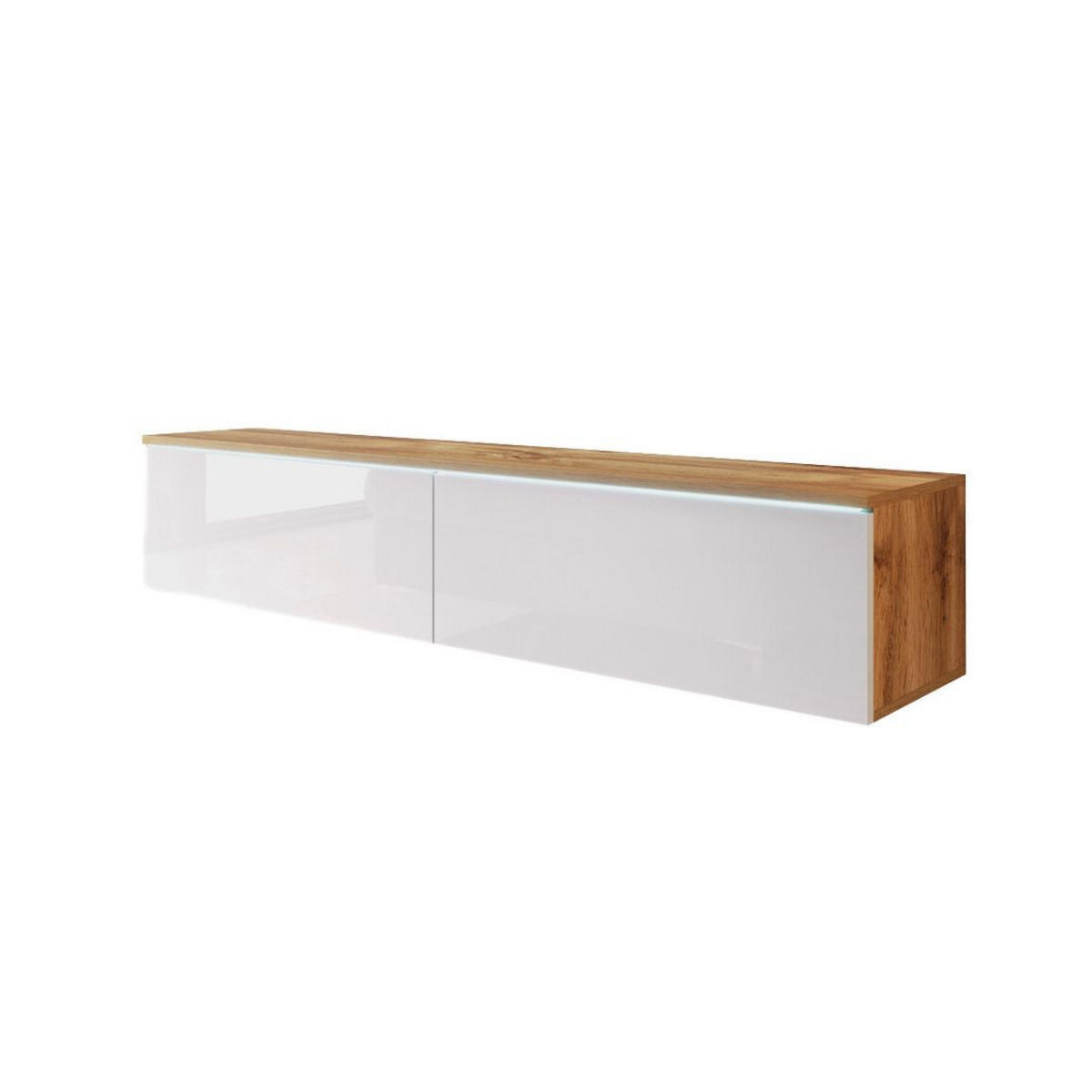 TV-SCHRANK Kane Wotan Eiche / Weiß 180 cm - Eiche Wotan, Holzwerkstoff (180/30/33cm) - Selsey