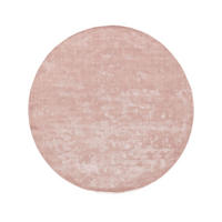 VISKOSETEPPICH rund Nela Rosa ø 160 cm rund - Pink, Textil (160/1cm) - KUNSTLOFT