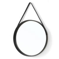 WANDSPIEGEL dekorativ Ø 53 cm - Schwarz, Glas (51/4.5/76cm) - Giftdecor