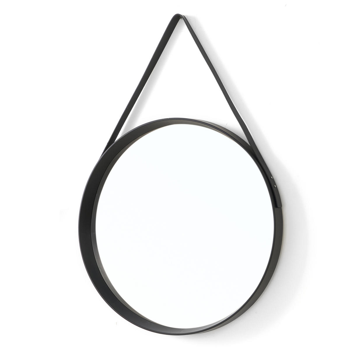 WANDSPIEGEL dekorativ Ø 53 cm - Schwarz, Glas (51/4.5/76cm) - Giftdecor