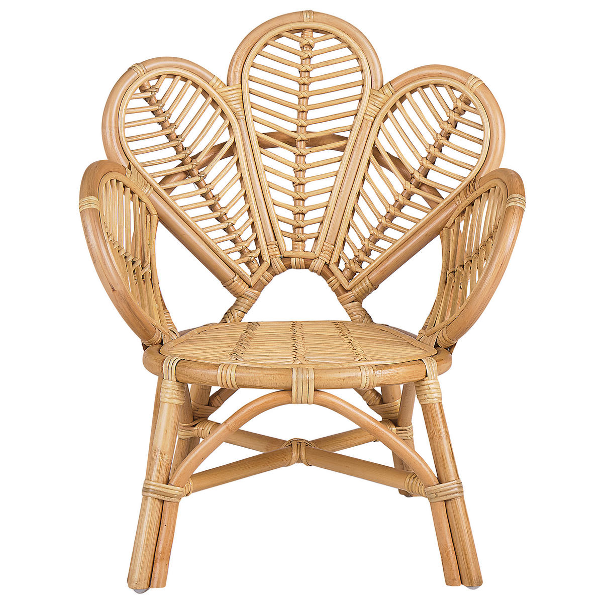 KINDERSTUHL Rattan Natürlich Florentine Ii - Naturfarben, Naturmaterialien (58/70/55cm) - Beliani