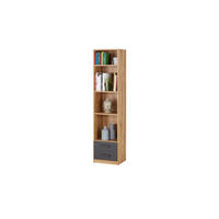 STANDREGAL Liverpool in Plankeneiche und Graphit - Braun, Holzwerkstoff (80/200/120cm)