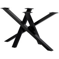 TISCHBEIN eckig 120/60/72 cm Metall Schwarz - Schwarz, Metall (120/72/60cm) - CLP