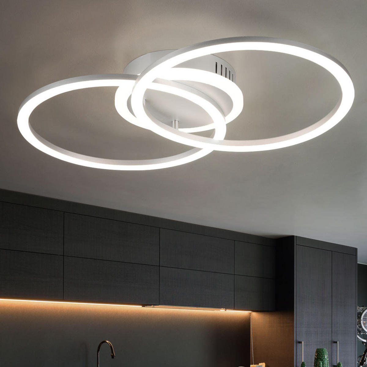 LED DECKENLEUCHTE Venida Silber Metall - Silberfarben, Metall (30/50/7cm)