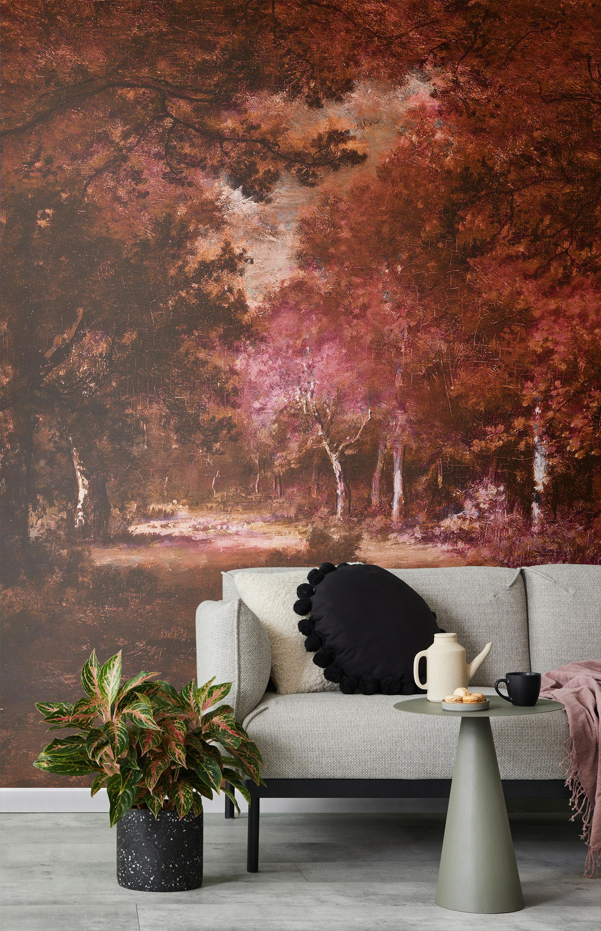 FOTOTAPETE Herbst 200 x 280 cm - Rot, Papier (200/280cm) - Sanders & Sanders