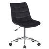 DREHSTUHL Samt schwarz - Chromfarben/Schwarz, Textil/Metall (46/81/62cm) - CLP