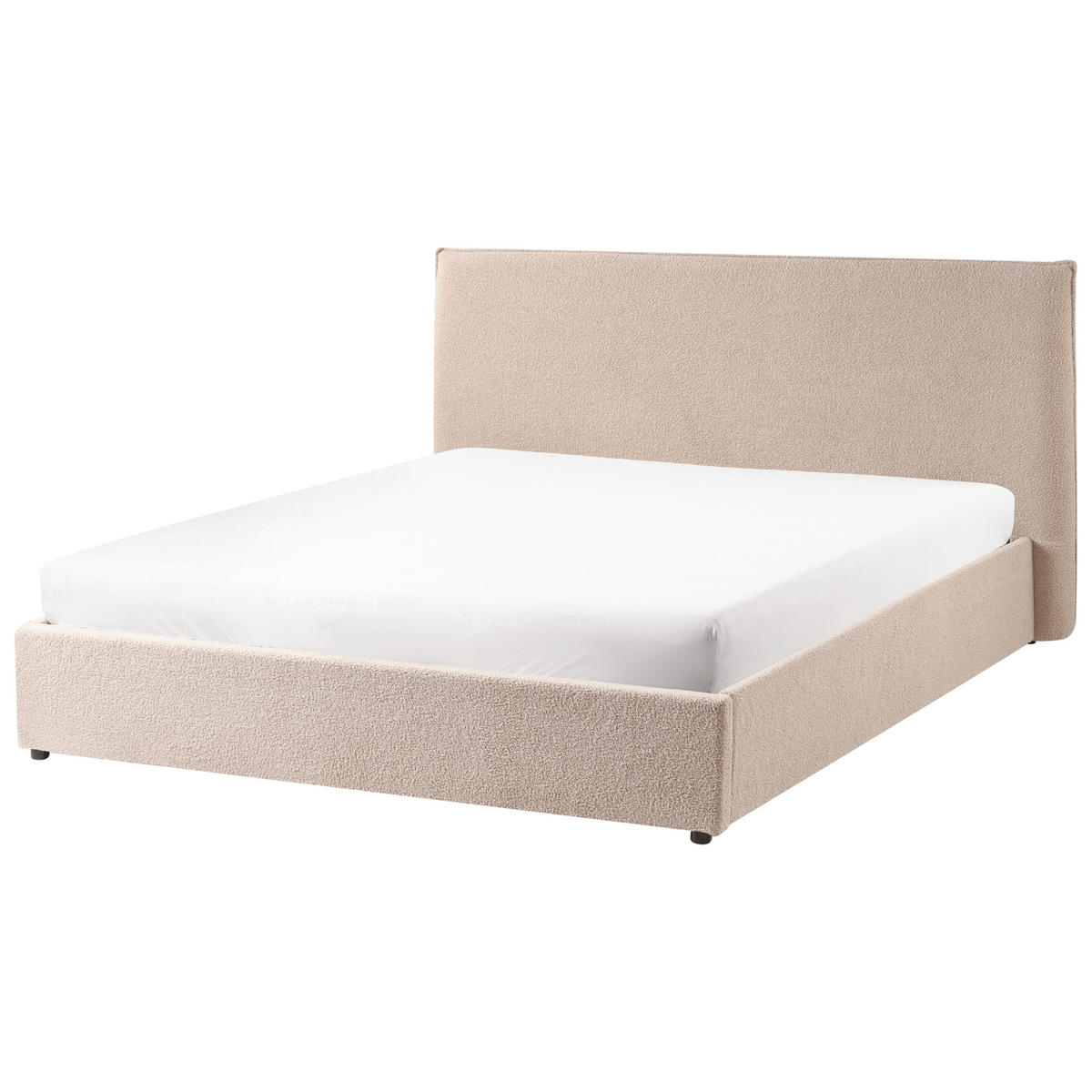 BETT mit Stauraum 160/200 cm Taupe Lavaur - Taupe, Textil (160/200cm) - Beliani