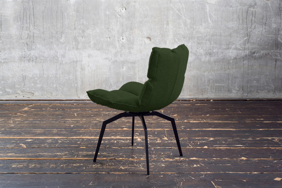 ESSZIMMERSTUHL BARO Grün Webstoff Drehbar (360°) (1er-Set) - Grün, Kunststoff/Textil (54/86/65cm) - KAWOLA