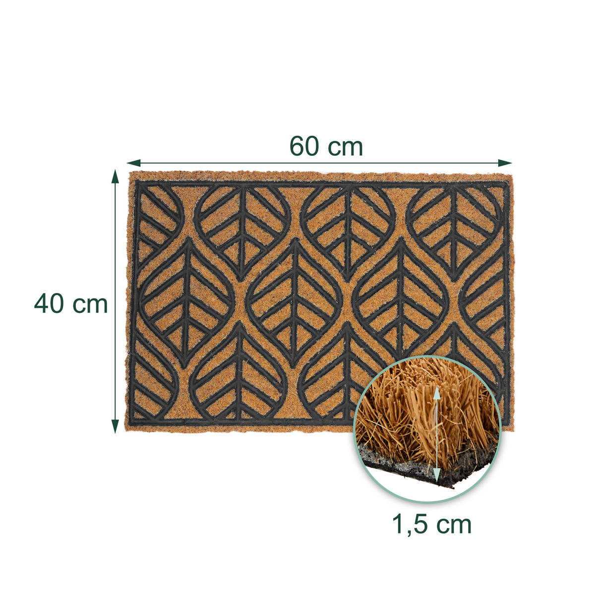 ROHOŽ - viacfarebná, textil/plast (60/40cm) - Relaxdays