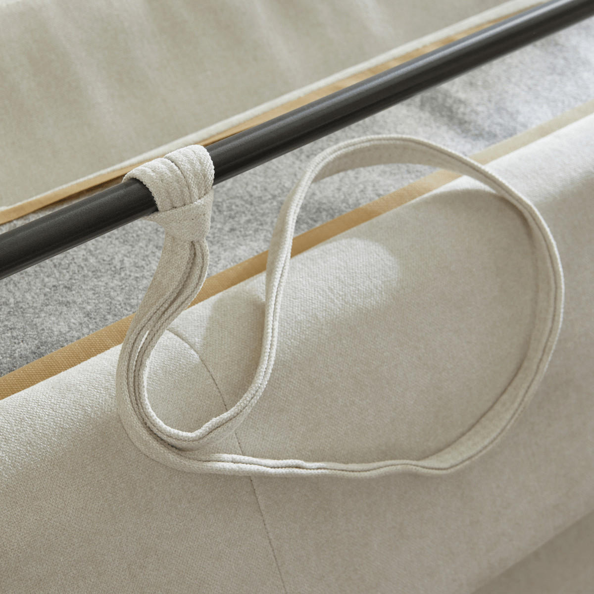 SCHLAFSOFA 3-sitzer mit express-Öffnung in stoff mika 185/104/90 cm - Beige, Holz (185/90/104cm) - Calicosy