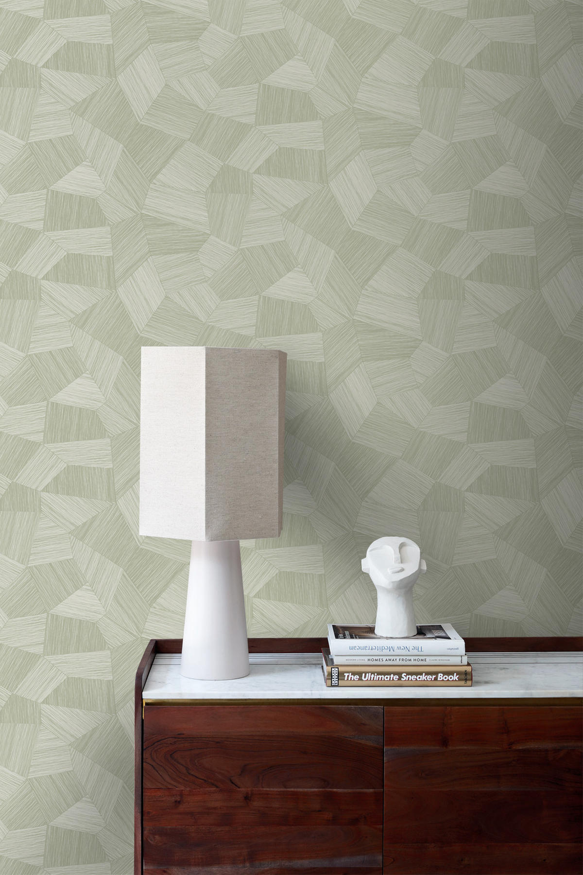 TAPETE 3D-Muster 53 cm x 10.05 m - Grün, Papier (53/1000cm) - Origin Wallcoverings