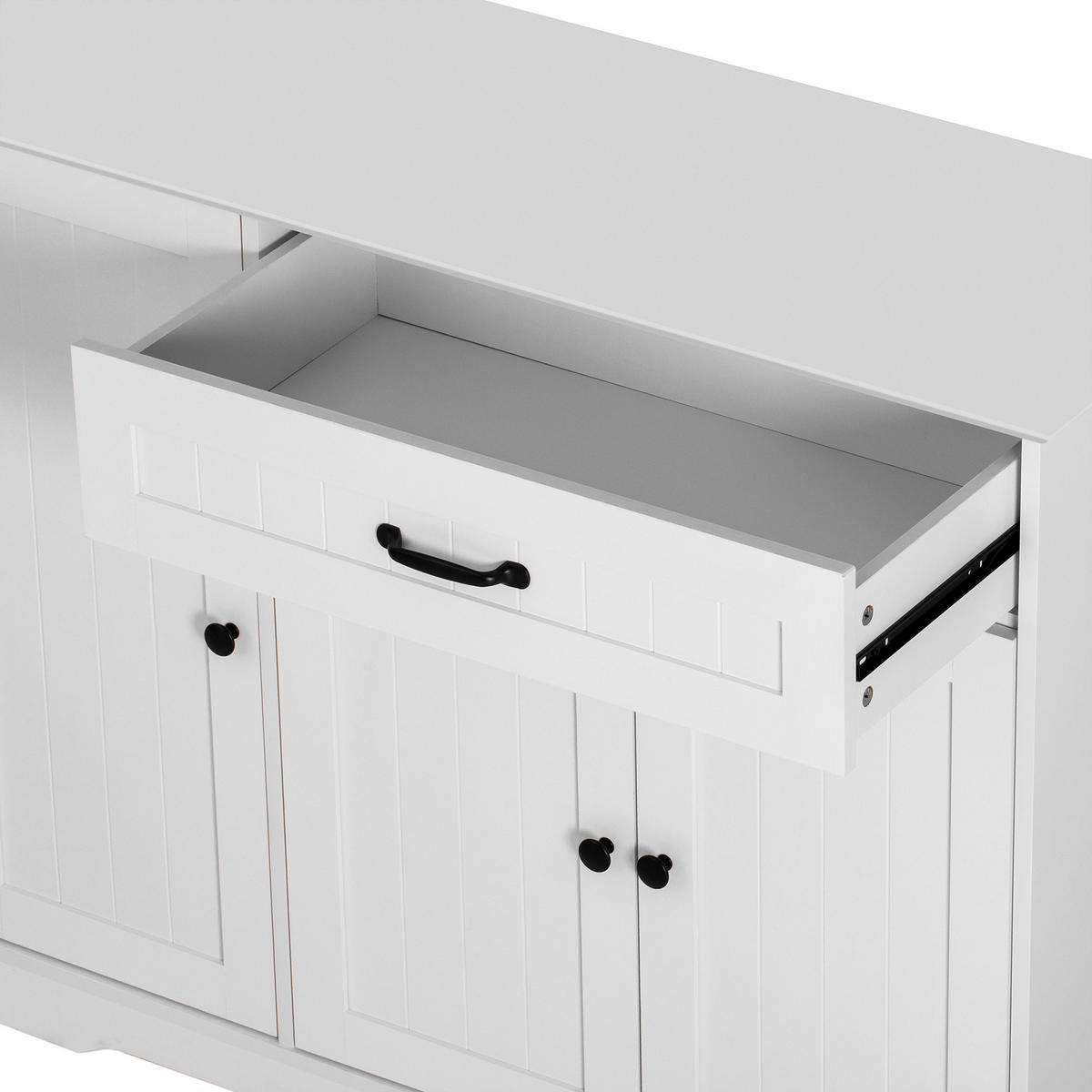GESCHIRRSCHRANK 104x40x84 cm Weiß mit Schublade - Weiß, Holzwerkstoff (40/84/107cm) - Modfu